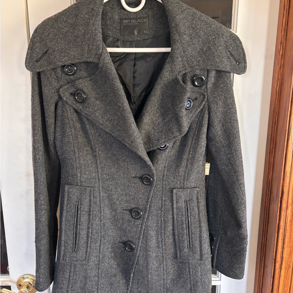 Metropark Gray Women's Pea Coat